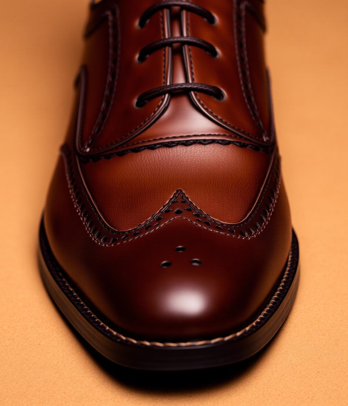 Wingtip brogue in tan